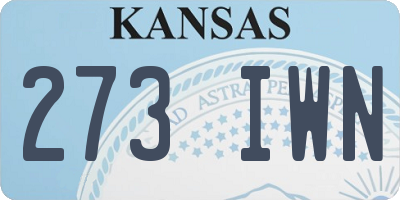 KS license plate 273IWN