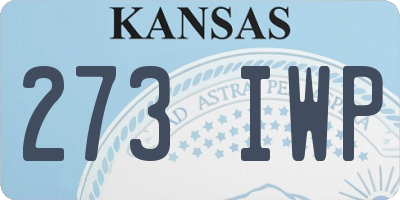 KS license plate 273IWP