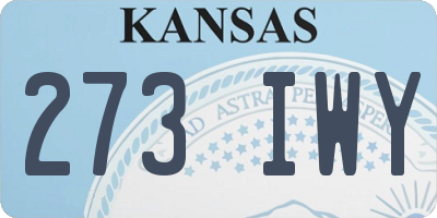 KS license plate 273IWY
