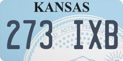 KS license plate 273IXB