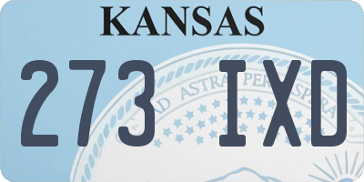 KS license plate 273IXD