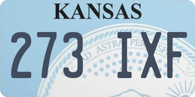 KS license plate 273IXF