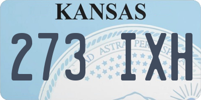 KS license plate 273IXH