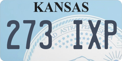 KS license plate 273IXP