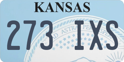 KS license plate 273IXS