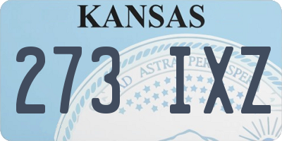 KS license plate 273IXZ