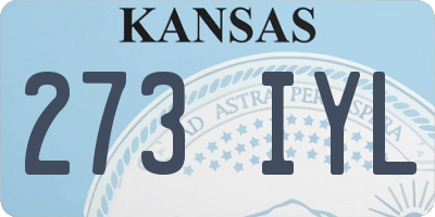 KS license plate 273IYL