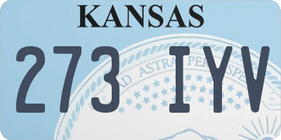 KS license plate 273IYV