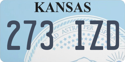 KS license plate 273IZD