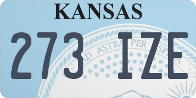 KS license plate 273IZE