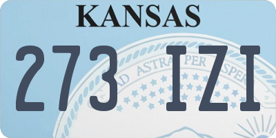 KS license plate 273IZI