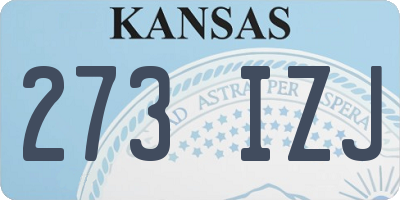 KS license plate 273IZJ