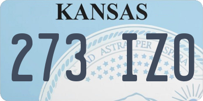 KS license plate 273IZO