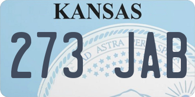 KS license plate 273JAB