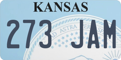 KS license plate 273JAM