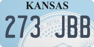 KS license plate 273JBB