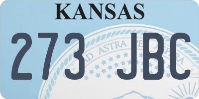 KS license plate 273JBC