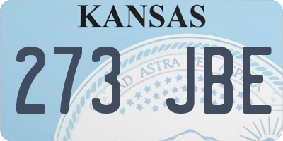 KS license plate 273JBE