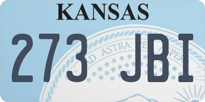 KS license plate 273JBI