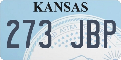 KS license plate 273JBP