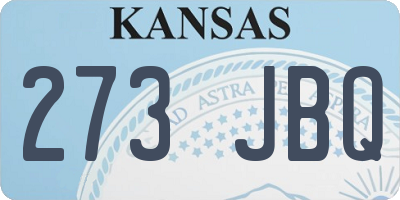 KS license plate 273JBQ