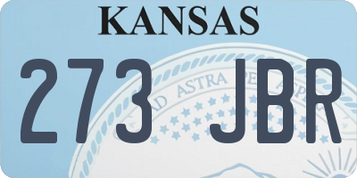 KS license plate 273JBR
