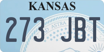 KS license plate 273JBT