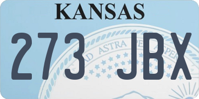 KS license plate 273JBX