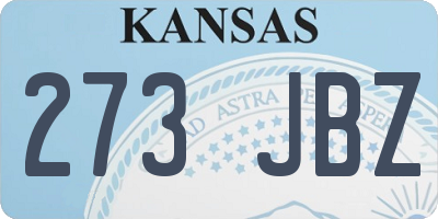 KS license plate 273JBZ