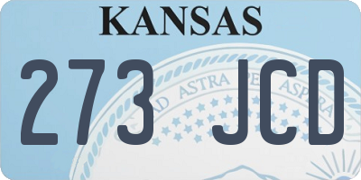 KS license plate 273JCD