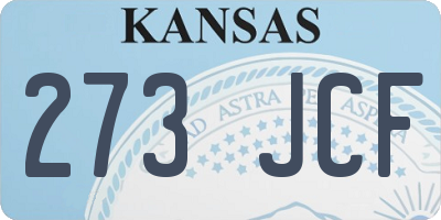 KS license plate 273JCF