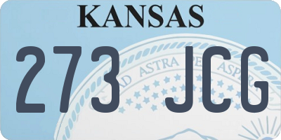 KS license plate 273JCG