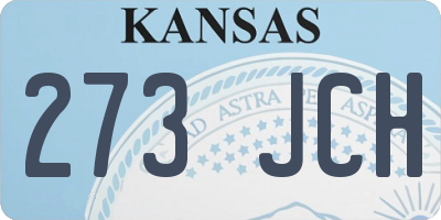 KS license plate 273JCH