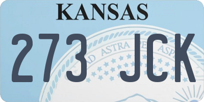 KS license plate 273JCK