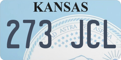 KS license plate 273JCL