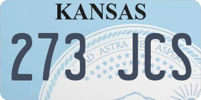 KS license plate 273JCS