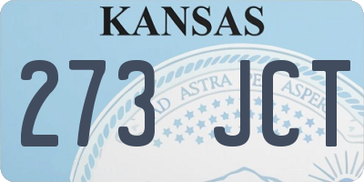 KS license plate 273JCT