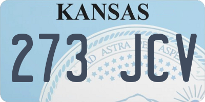 KS license plate 273JCV