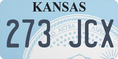 KS license plate 273JCX
