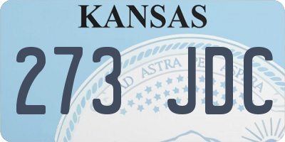 KS license plate 273JDC