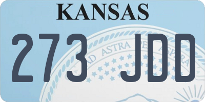 KS license plate 273JDD