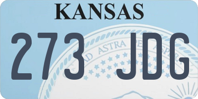 KS license plate 273JDG
