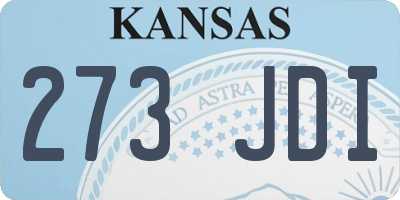 KS license plate 273JDI