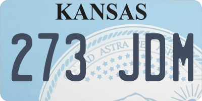 KS license plate 273JDM