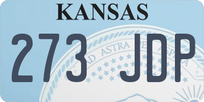 KS license plate 273JDP