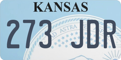 KS license plate 273JDR