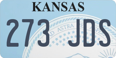 KS license plate 273JDS