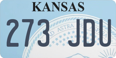 KS license plate 273JDU