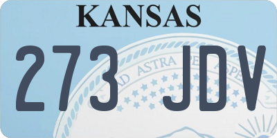 KS license plate 273JDV