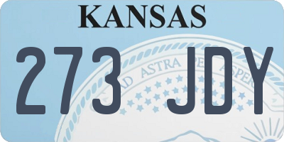 KS license plate 273JDY